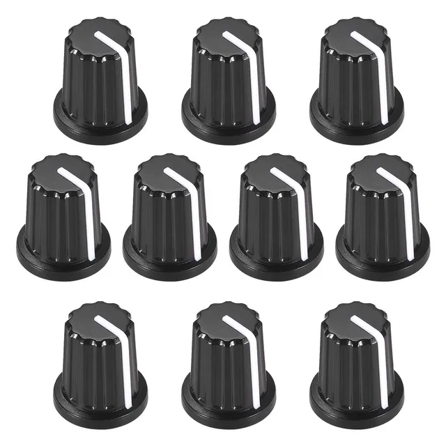 Sourcingmap bouton potentiomètre guitare 6 mm noir blanc lot 10