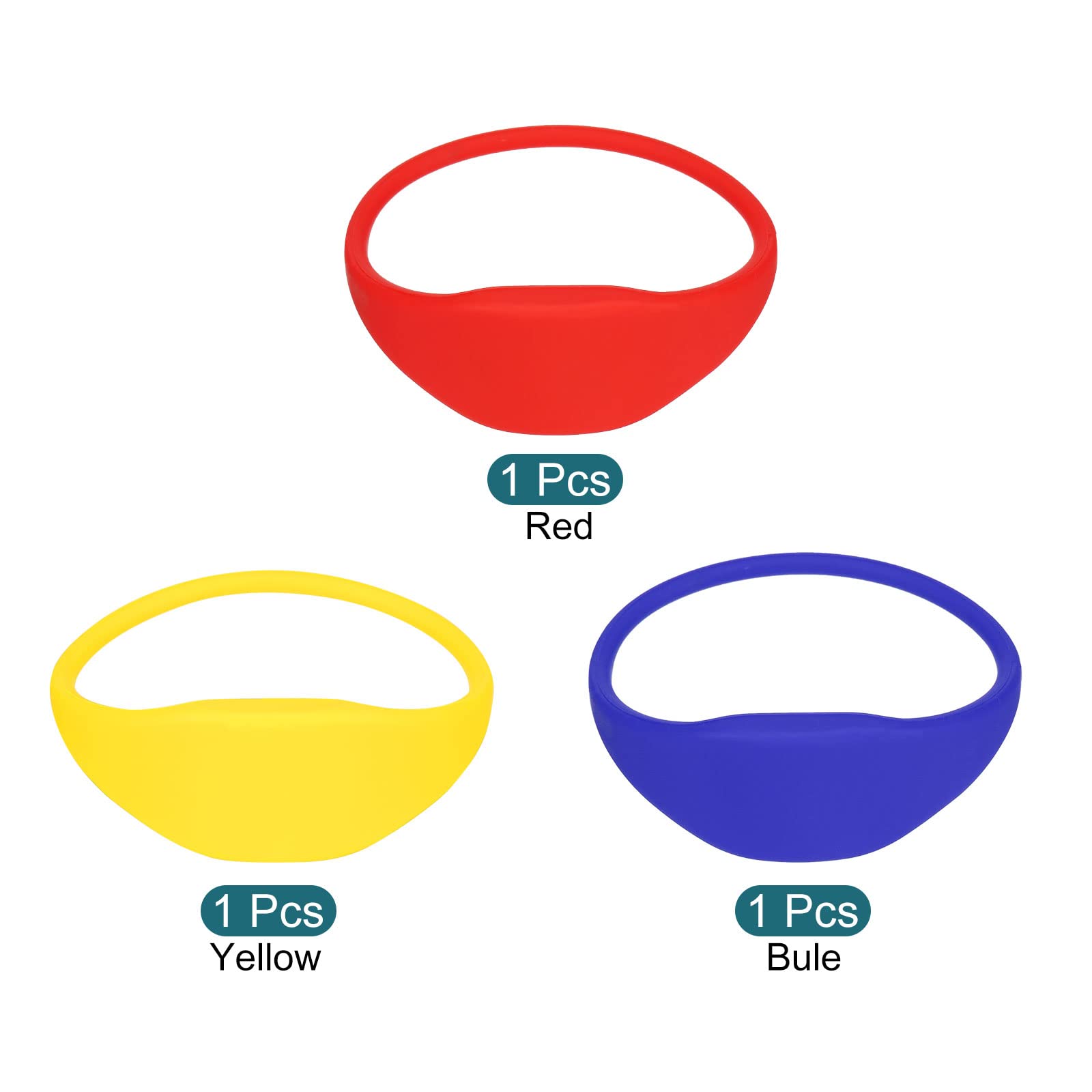 Sourcing Map Electronics bracelet RFID 13,56 MHz 3 couleurs lot de 3