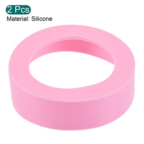 Sourcing Map Home Protège-bouteille Silicone 62mm Rose Lot 2
