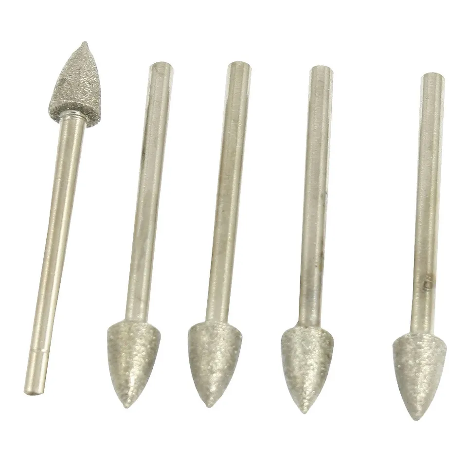 sourcingmap pointe diamantée conique 6 mm tige 3 mm lot 5
