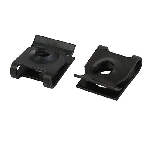 sourcing map Automotive clips écrou U M5 20 pièces noir