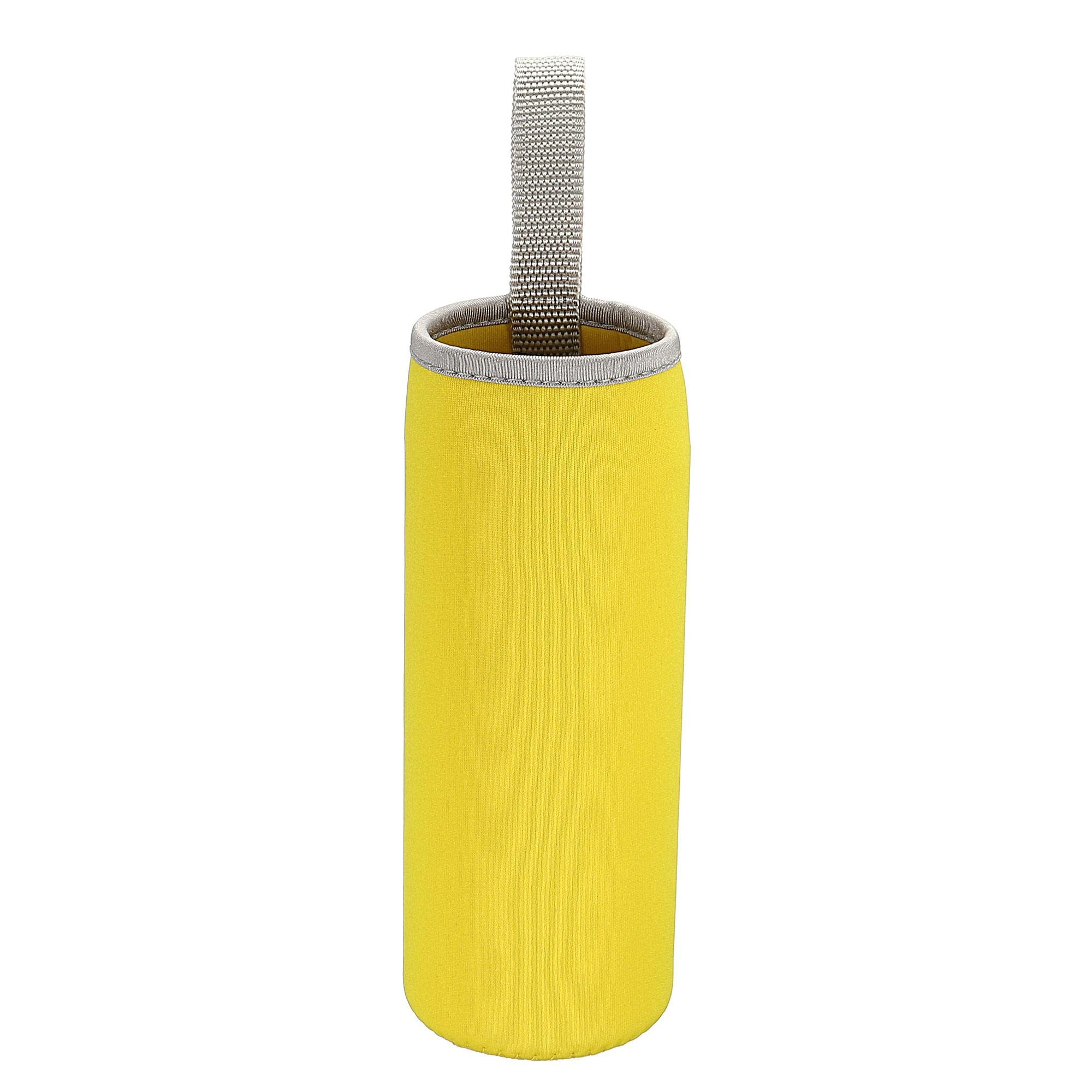 Sourcing Map Housse bouteille néoprène 500ml jaune lot 2 isotherme