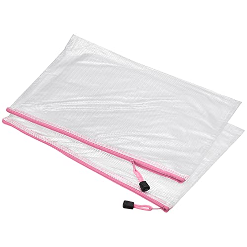 sourcing map pochette zip A4 rose lot 12 PVC