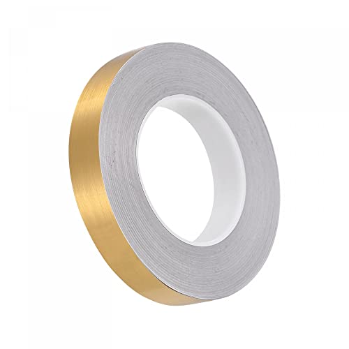 sourcing map Ruban Adhésif Carrelage Doré 20mm x 50m