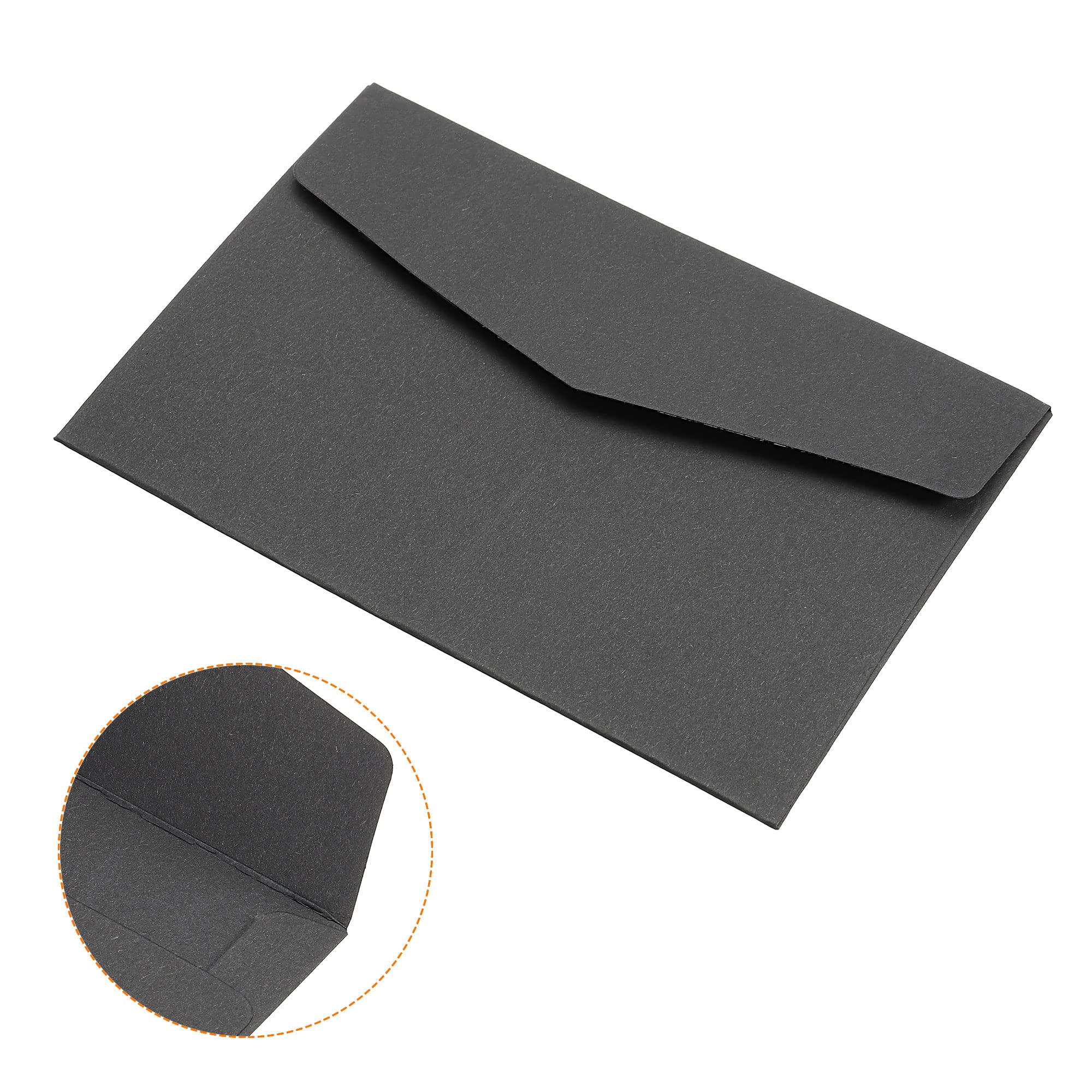Sourcing Map Enveloppe Noire 11x16 cm Lot de 10 Invitation