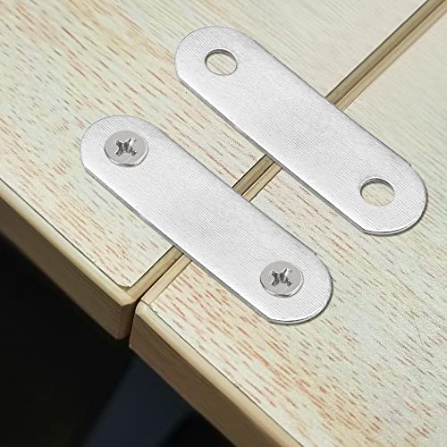 Sourcing Map Plaque fixation plate 48mm inox 10pcs