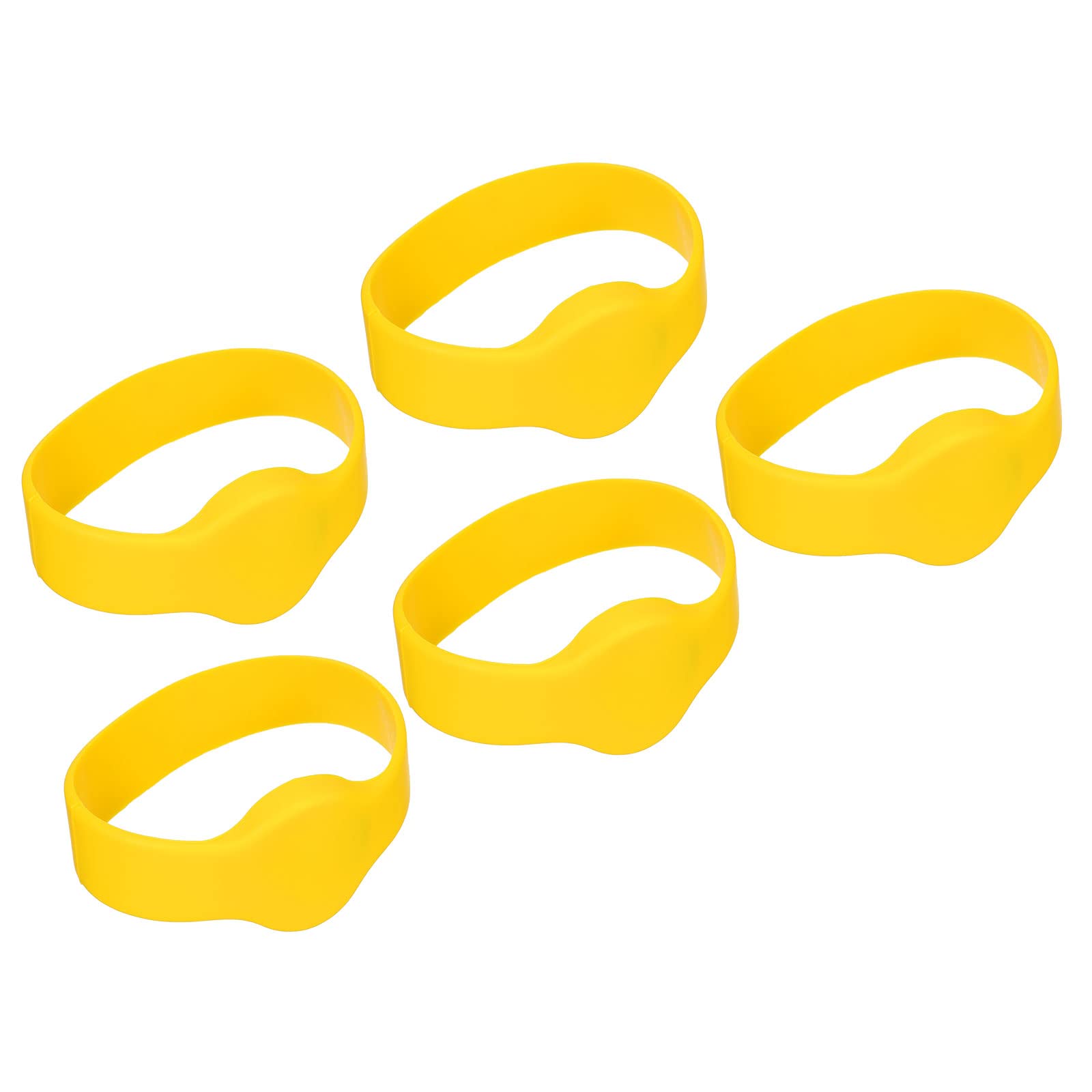 SOURCINGMAP TK4100 bracelet RFID 125kHz jaune lot 5 silicone