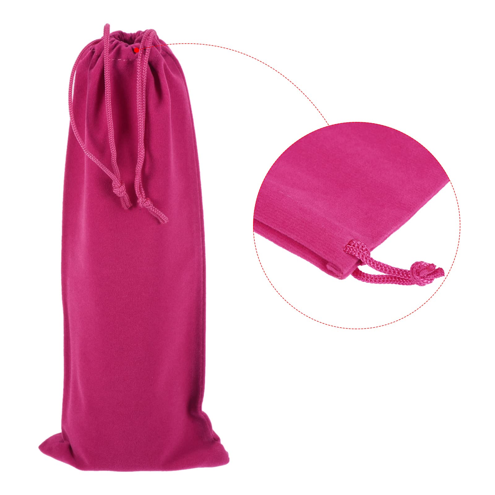 sourcingmap Pochette Microfibre 25x10cm Rose Rouge x5 Lunettes
