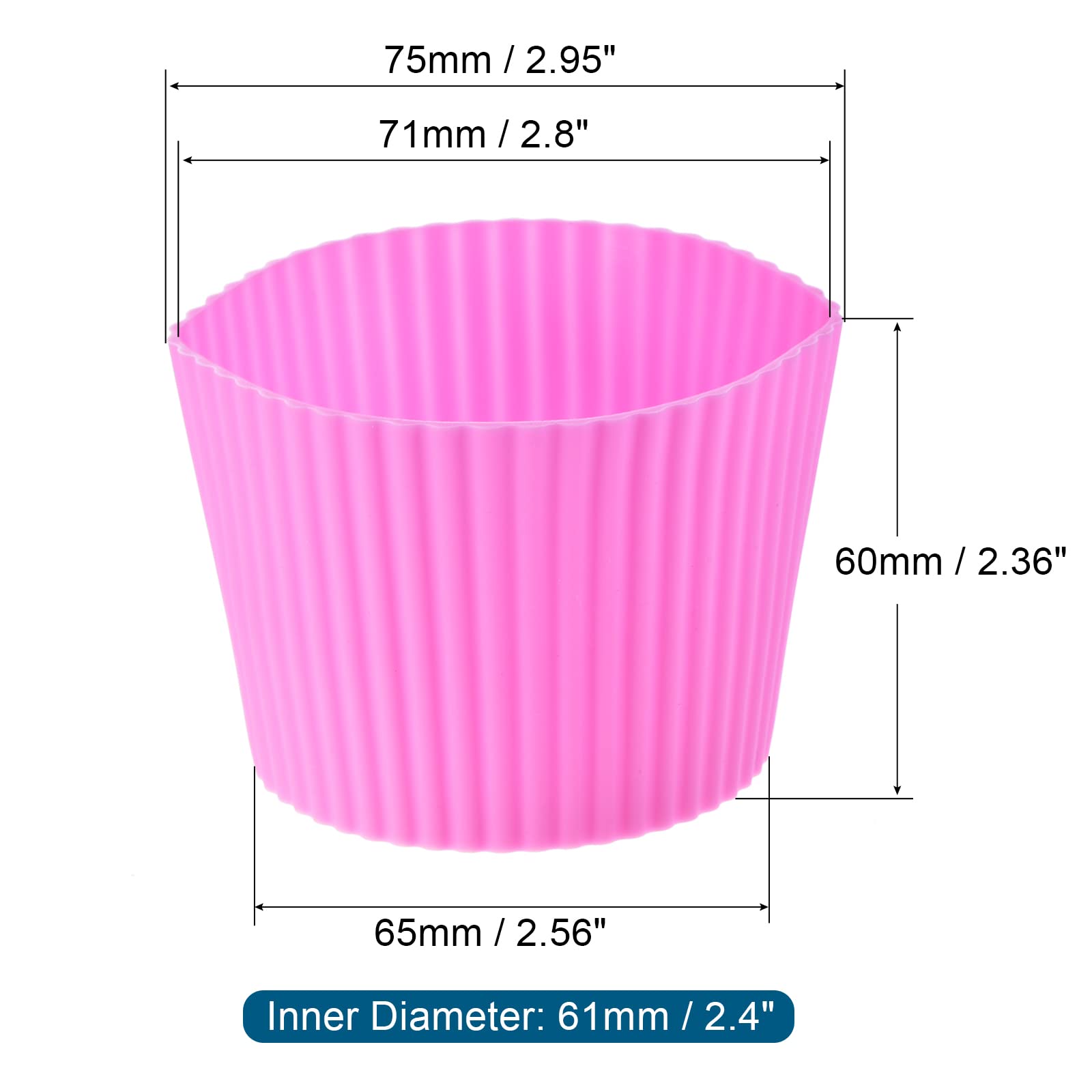 sourcingmap Manchon Tasse Silicone Rose Lot 4 Antidérapant