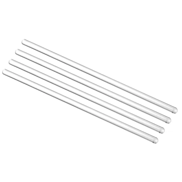 Sourcing Map Lot 4 baguettes verre borosilicate 200mm