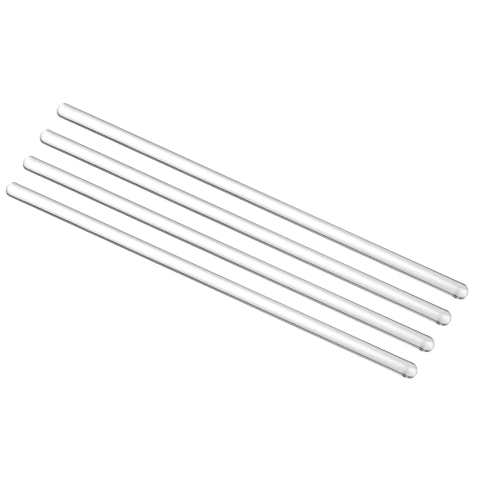 Sourcing Map Lot 4 baguettes verre borosilicate 200mm