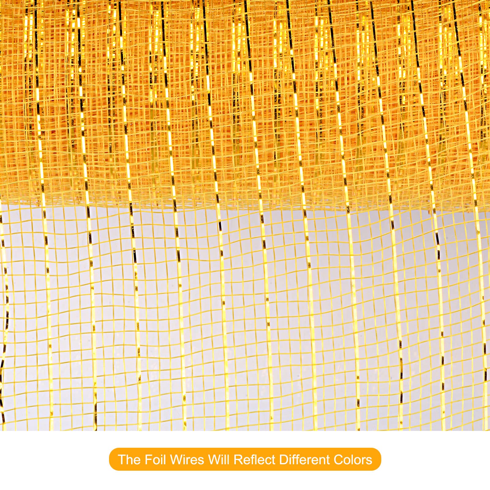 sourcingmap Home & Garden ruban maille jute or 1 rouleau imperméable