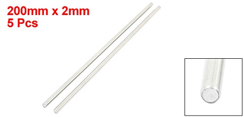 sourcing map Industrial barre ronde inox 200x2mm lot 5