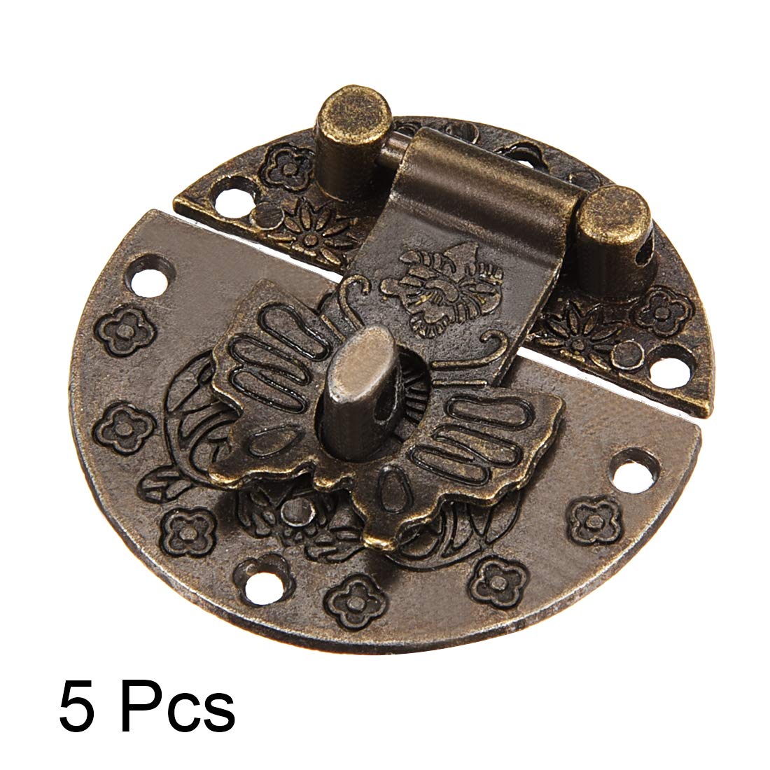 Sourcingmap Fermoir Boîte Bois 40mm Lot 5 Bronzé