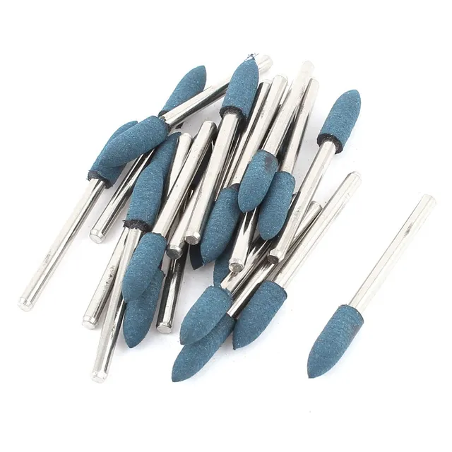 sourcing map pointe caoutchouc bleu 5 mm tige 3 mm lot 22