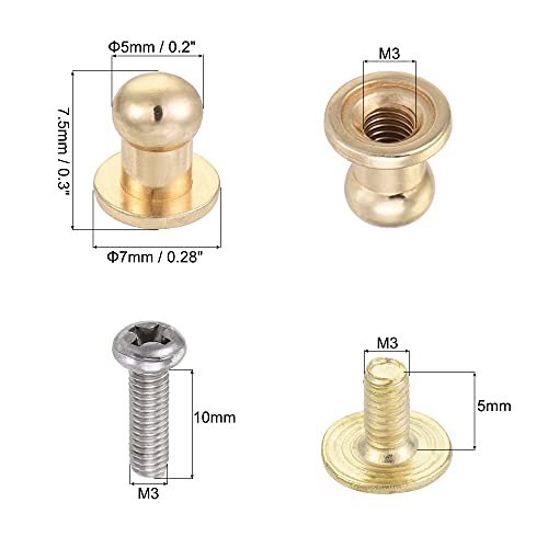 Sourcing Map Home & Garden bouton meuble or clair 24 pièces