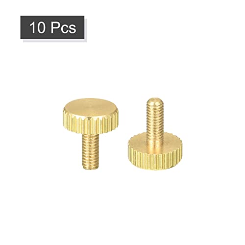sourcing map M3x8mm vis moletée laiton lot de 10 sans outil