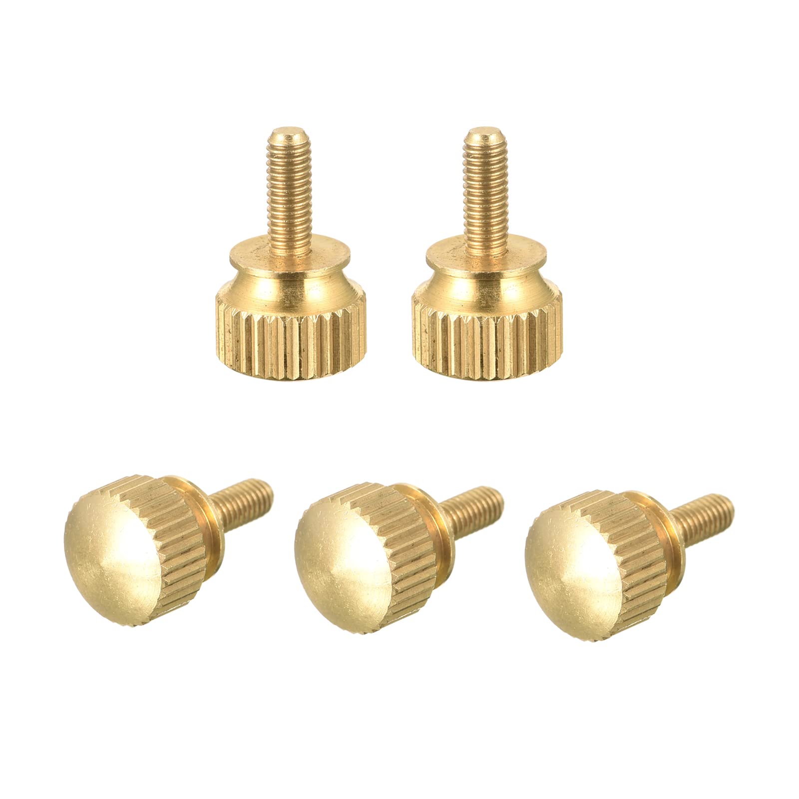 sourcing map Vis Moletée M4x16mm laiton 10pcs tête ronde
