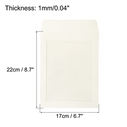 Sourcing Map A5 Enveloppe Fenêtre Blanche Simple Face x10