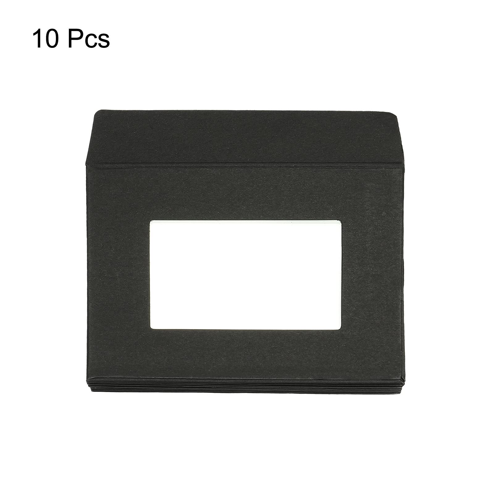 sourcingmap 4 pouces enveloppe à fenêtre noire lot 10 double face