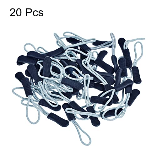 sourcing map Tirette Fermeture Éclair TPU Bleu 20 Pièces