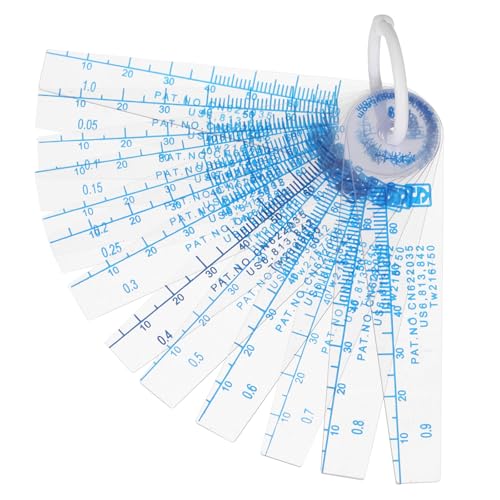 SOURCINGMAP jauge d’épaisseur plastique 13 lames 0,05-1 mm