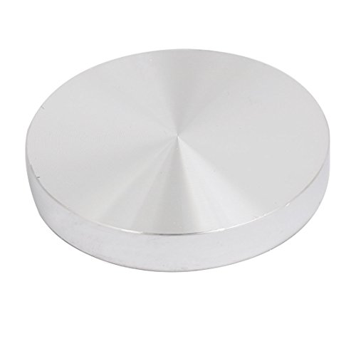 Sourcingmap Home disque aluminium table verre argent lot 4 M8