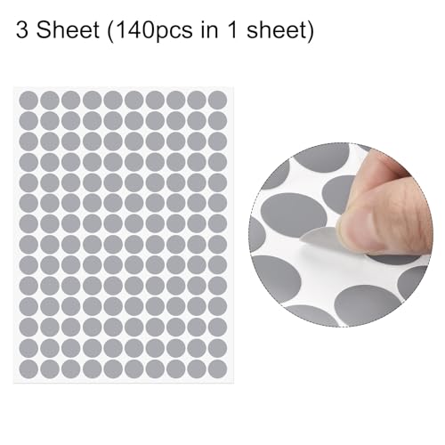 Sourcingmap Home & Garden Cache-vis adhésif 12 mm gris x420
