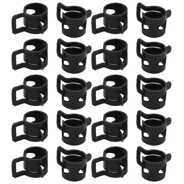 Sourcingmap colliers à ressort 8mm acier noir lot 20