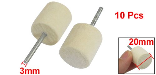 Sourcing Map 10 roues feutre dur 20mm tige 3mm polissage