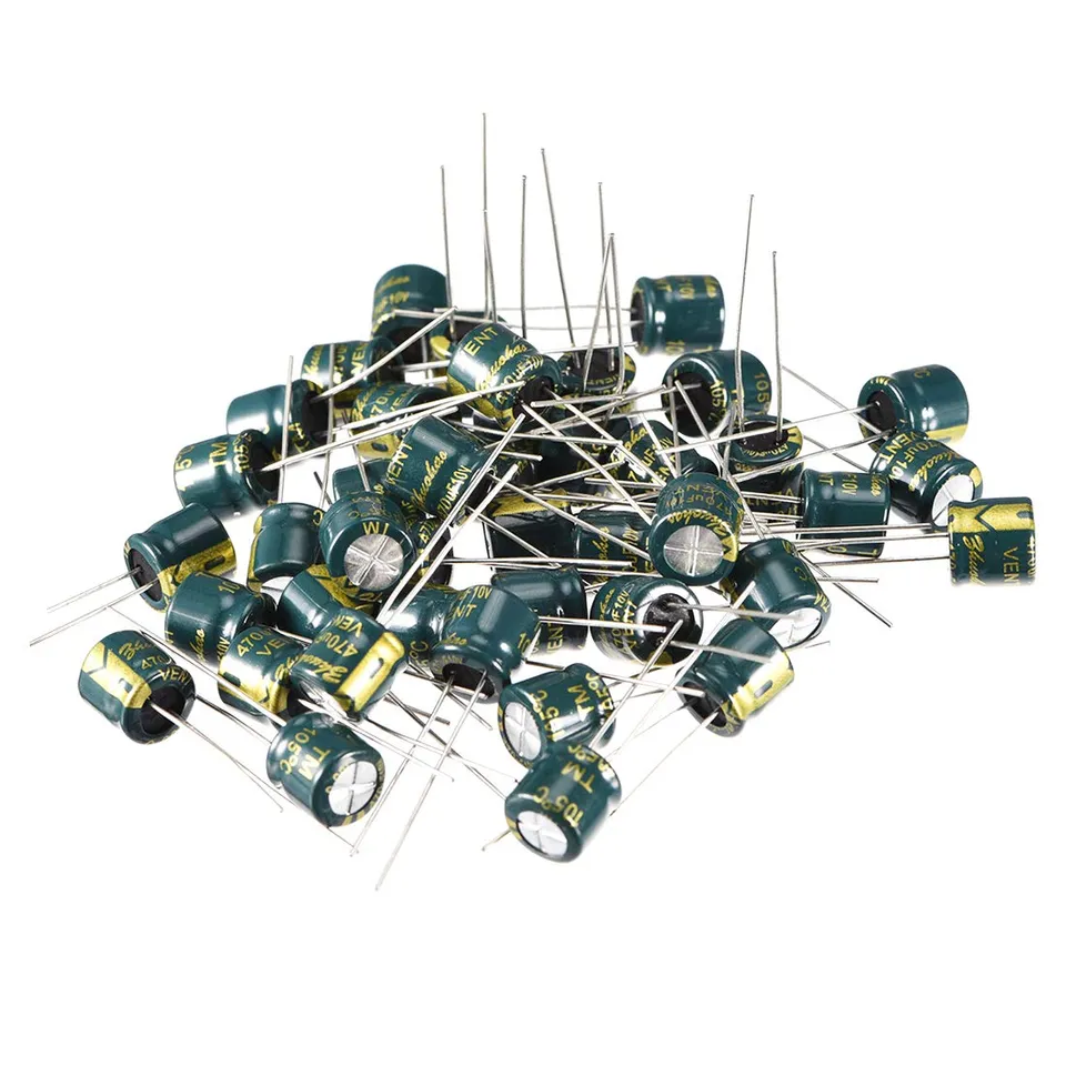 sourcing map condensateur faible ESR 470uF 10V 50 pièces 8x7mm vert