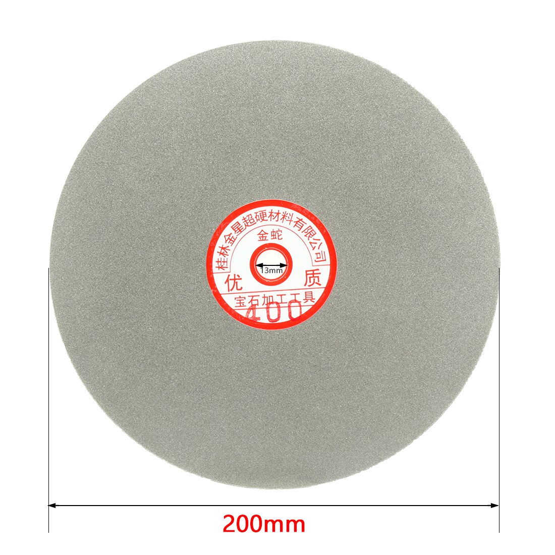 sourcing map Disque Diamant 200mm Grain 400 Polissage Plat