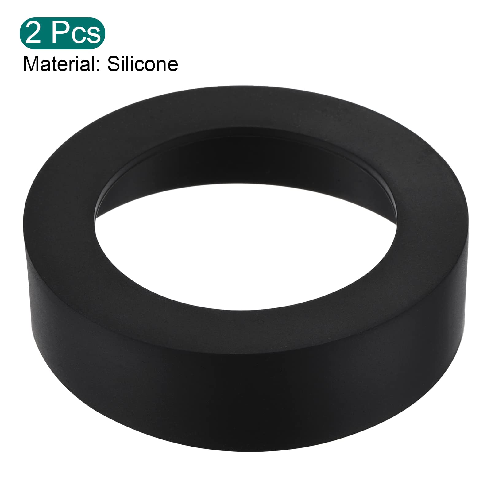 sourcing map Home Garden housse silicone 62mm noir lot 2 antidérapant