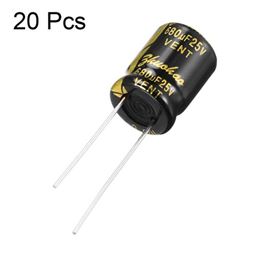 Sourcing Map condensateur électrolytique 680µF 25V lot de 20