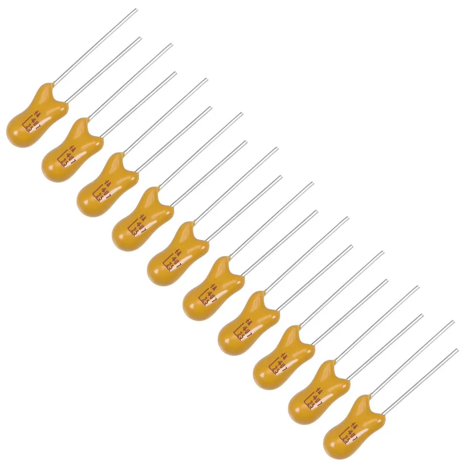 Sourcing Map 4.7uF 25V condensateur tantale 10 pcs radial jaune