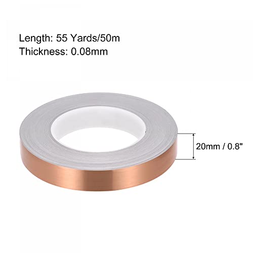 sourcing map Ruban Adhésif Carrelage Or Rose 20mm x 50m