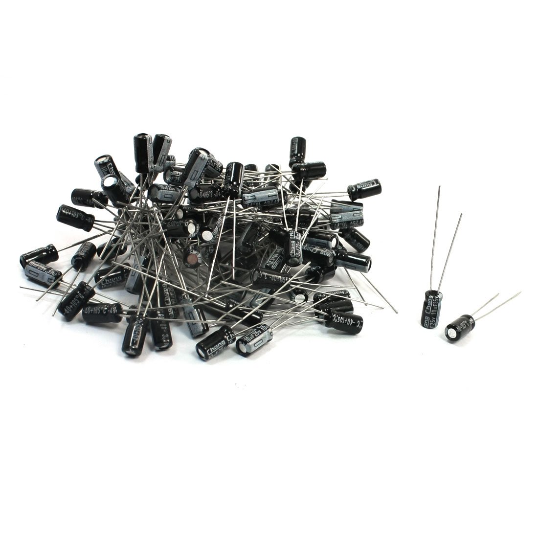 sourcing map Industrial 10uF 25V condensateur radial 100 pcs
