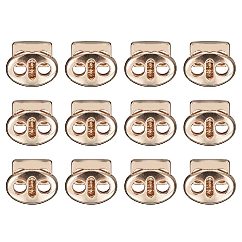 Sourcing Map Home & Garden arrêt cordon 17x15mm or 12 pcs double trou