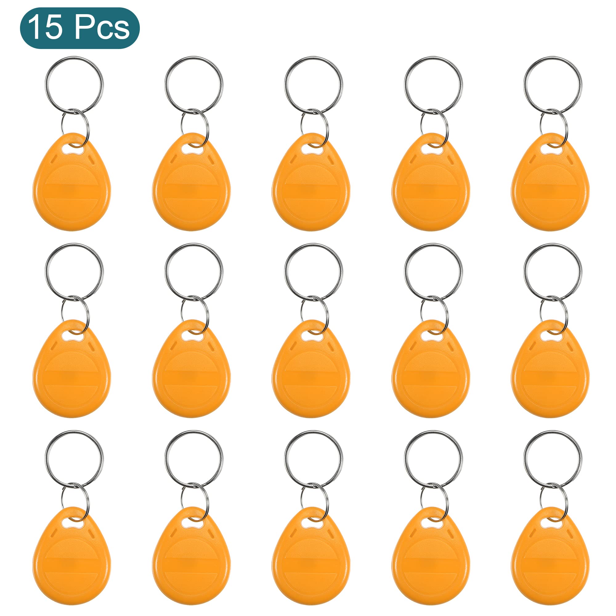 sourcingmap badge RFID 125KHz réinscriptible jaune lot de 15
