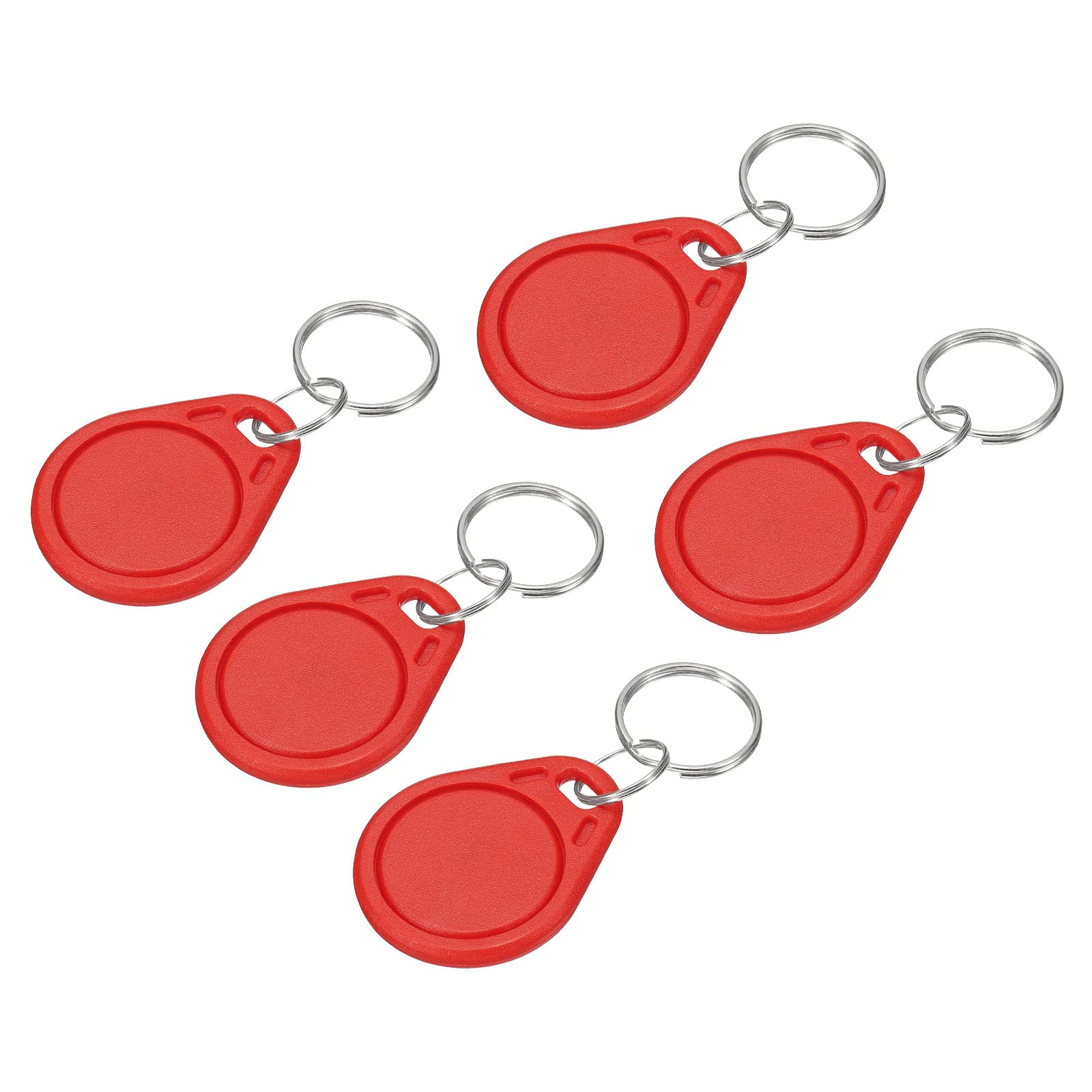 sourcing map Porte-clés RFID UID 13,56 MHz rouge lot de 5