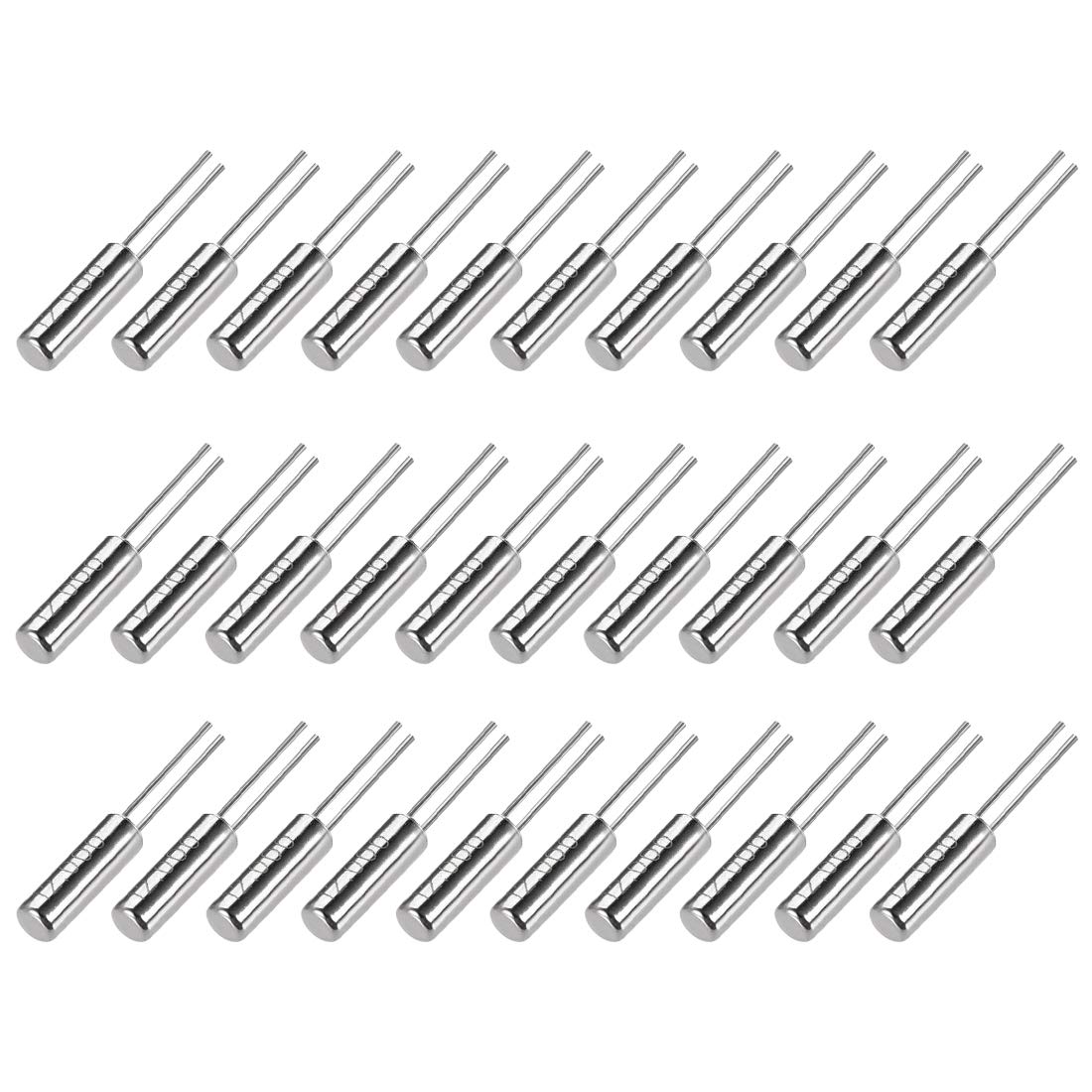 sourcing map kit quartz 12MHz DIP 30 pcs 2x6mm 3x8mm cristal