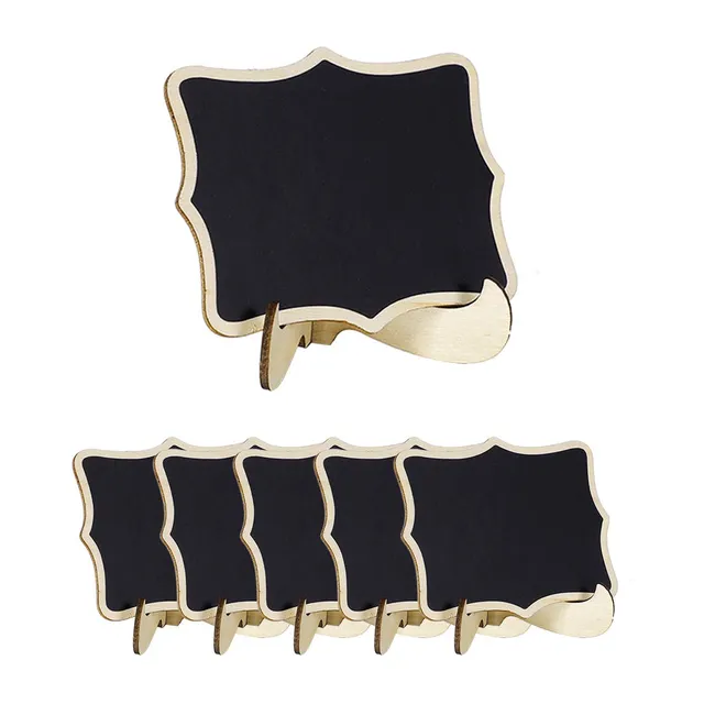 Sourcingmap Mini Tableau Noir Craie 6 Pièces Bois 10x7,5 cm