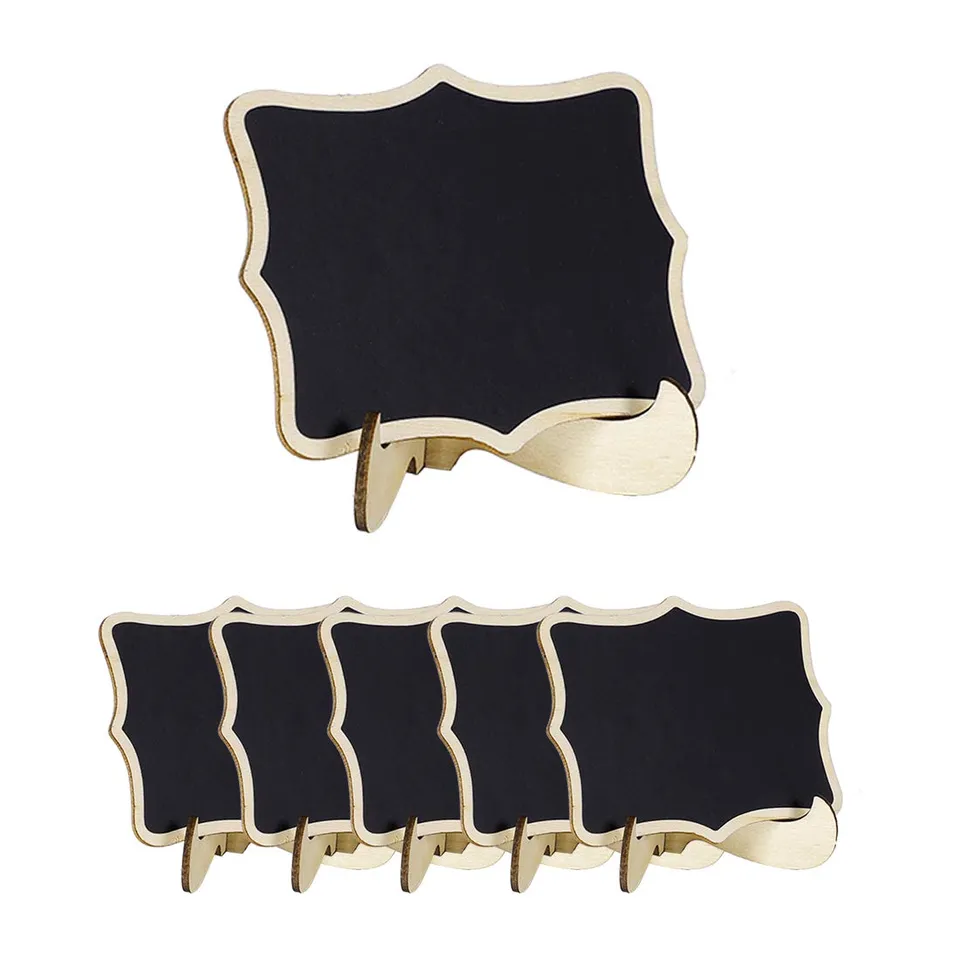 Sourcingmap Mini Tableau Noir Craie 6 Pièces Bois 10x7,5 cm