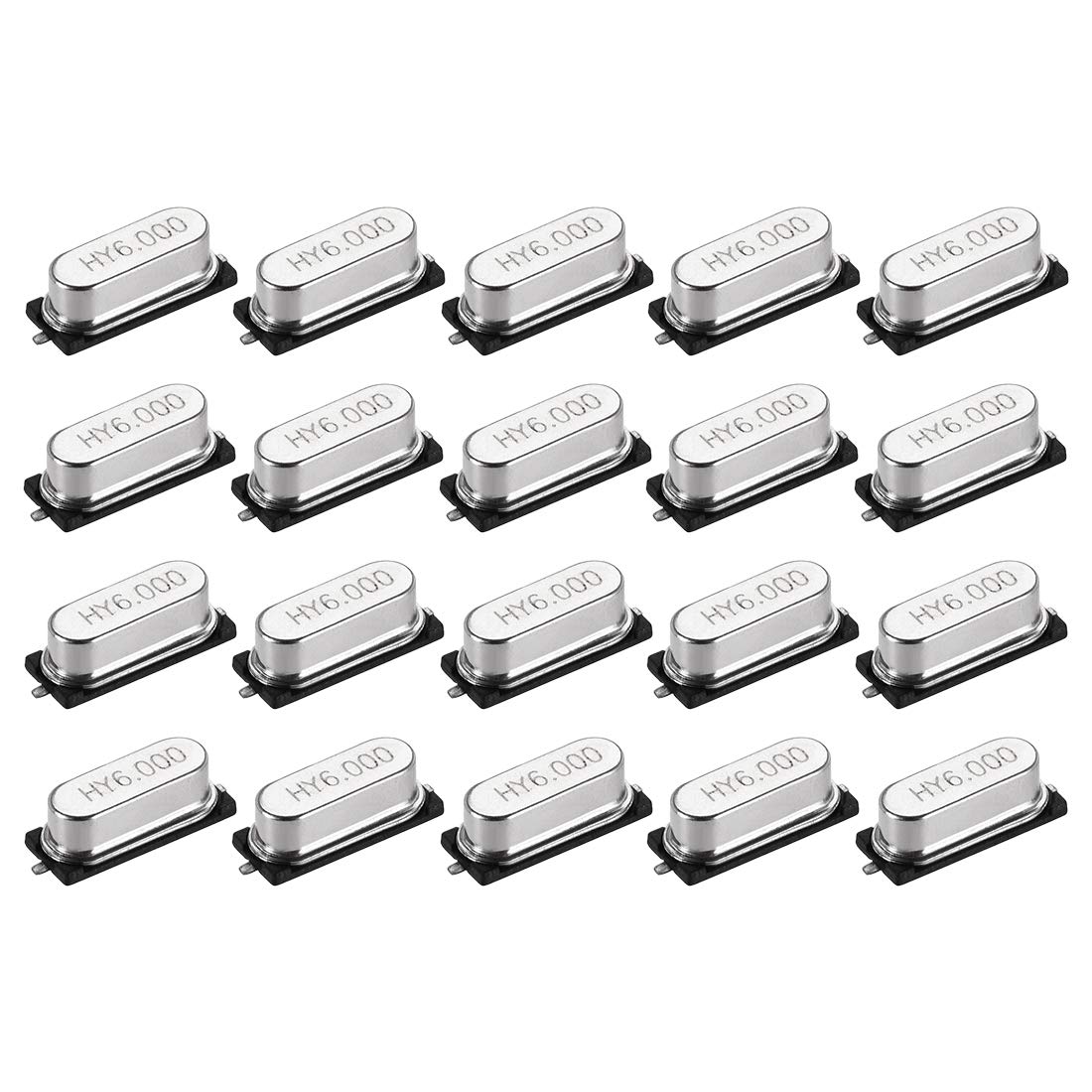 sourcing map Oscillateur Quartz 6MHz 20Pcs CMS 49SMD