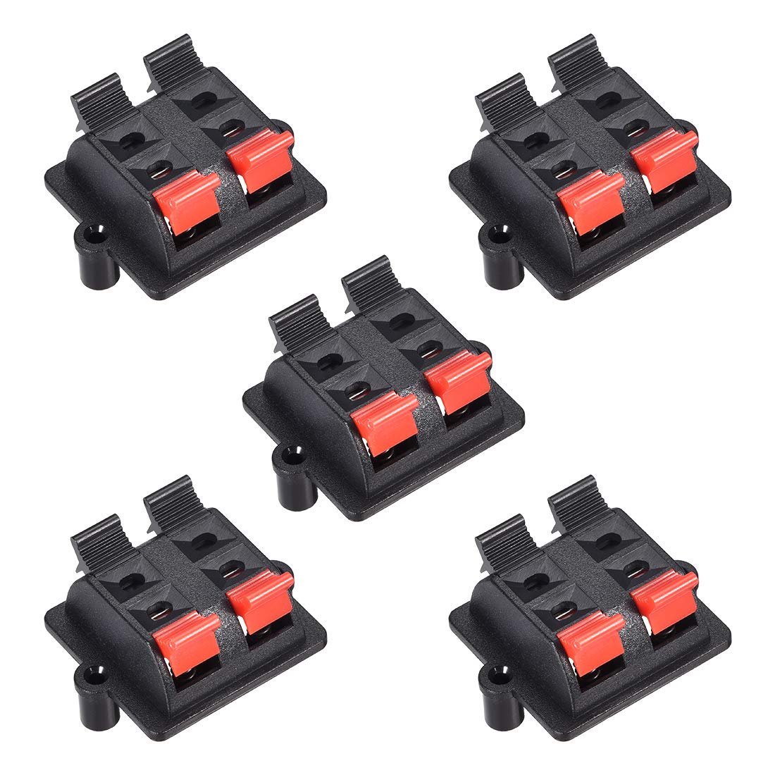 sourcing map Bornier haut-parleur 4 voies push 5pcs