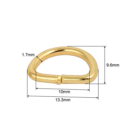 Sourcing Map Anneaux D 10mm fer soudé lot 10 boucles