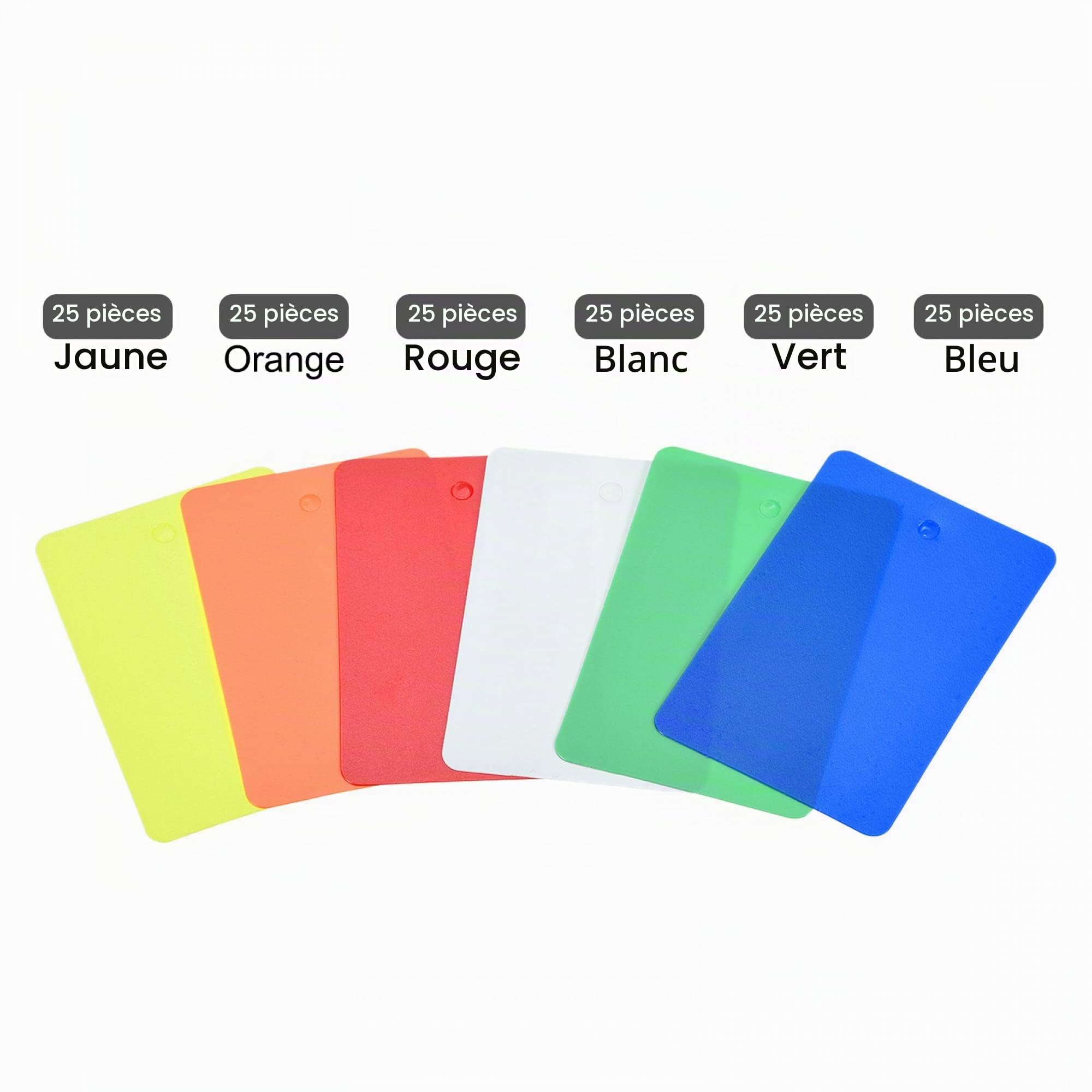 Sourcingmap Étiquettes Plastique PVC 40x60mm 6 Couleurs 150Pcs