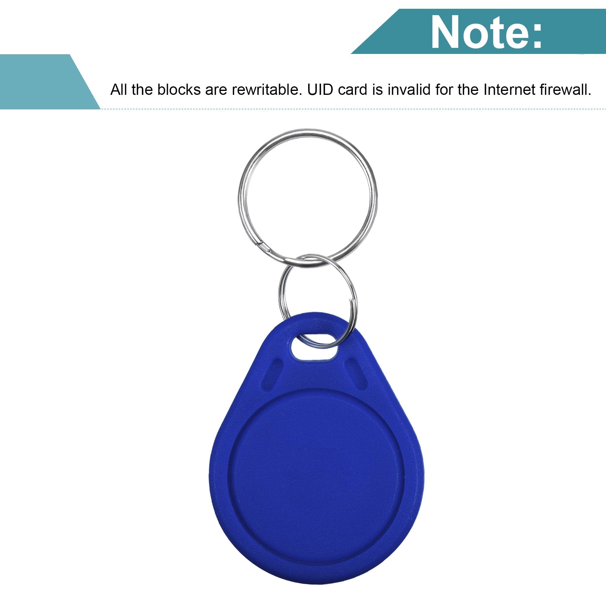 Sourcing Map Electronics Porte-clés RFID UID 13,56MHz Bleu 10 pcs