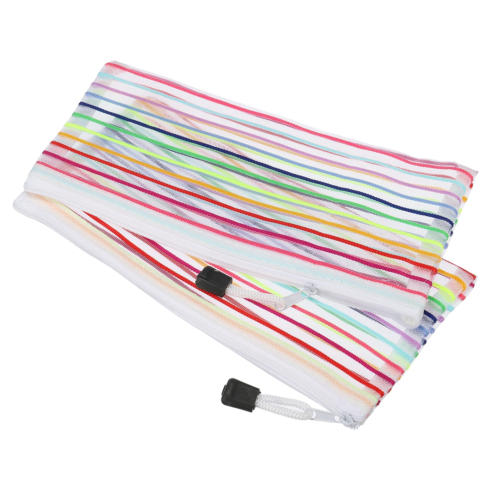 sourcing map B6 pochette zip nylon blanche lot 6