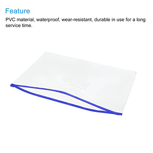 sourcing map A4 pochette zippée PVC bleue lot 40 imperméable